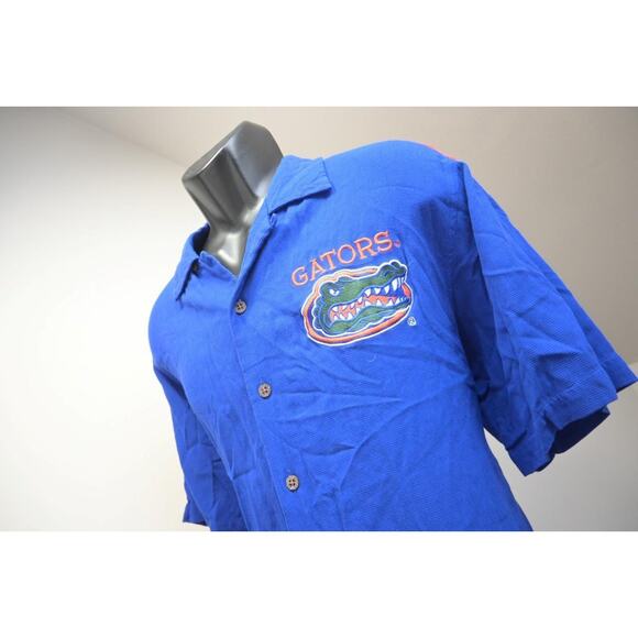 Chiliwear Hawaiian Shirt Florida Gators 100% Rayon Blue Mens Sz Large - Picture 1 of 10